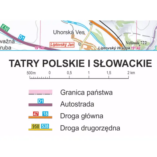 Tatry polskie i słowackie mapa ścienna - naklejka 1:35 000, 145x110 cm, ArtGlobTatry polskie i słowackie mapa ścienna - naklejka 1:35 000, 145x110 cm, ArtGlob
